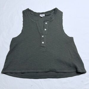 aerie Cropped Tank – Deep Earthy Green – Size Small (EUC)